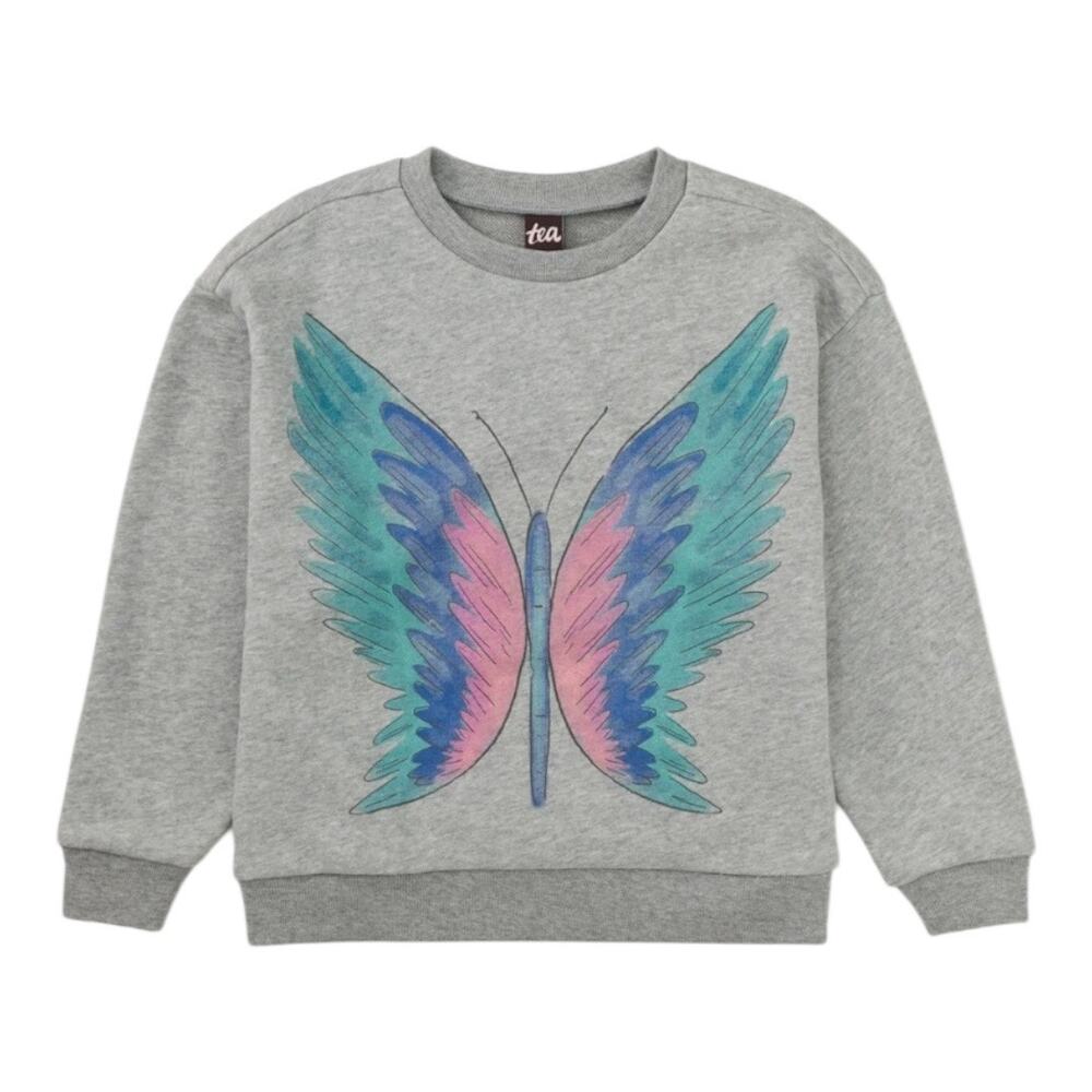 Tea Collection Butterfly Graphic Popover Top NWT Size 4 | Cozy French Terry